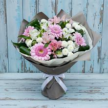 Букет цветов из:  Герберы, Альстромерии и Хризантемы #REPLACE_PRED# Константиновский