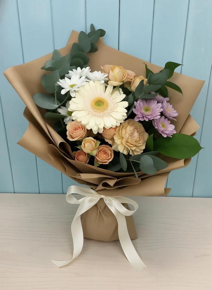 Букет цветов из: Герберы и Хризантемы в Константиновский