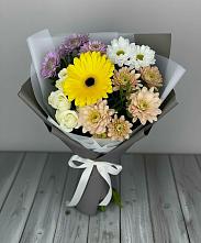 Букет цветов из:  Розы, Герберы и Хризантемы #REPLACE_PRED# Константиновский