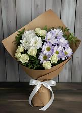 Букет цветов из:  Хризантемы и Розы в Константиновский