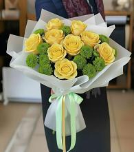 Букет цветов из:  Хризантемы и Розы в Константиновский
