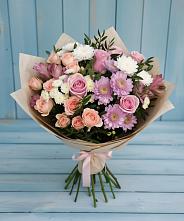 Букет цветов из:  Хризантемы, Розы и Альстромерии в Константиновский