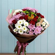Букет цветов из:  Розы, Хризантемы и Альстромерии в Константиновский