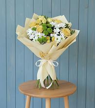 Букет цветов из:  Хризантемы и Розы в Константиновский