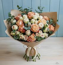 Букет цветов из:  Альстромерии и Розы #REPLACE_PRED# Константиновский